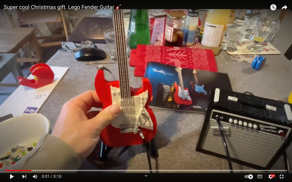 Super cool Christmas gift. Lego Fender Guitar 🎸