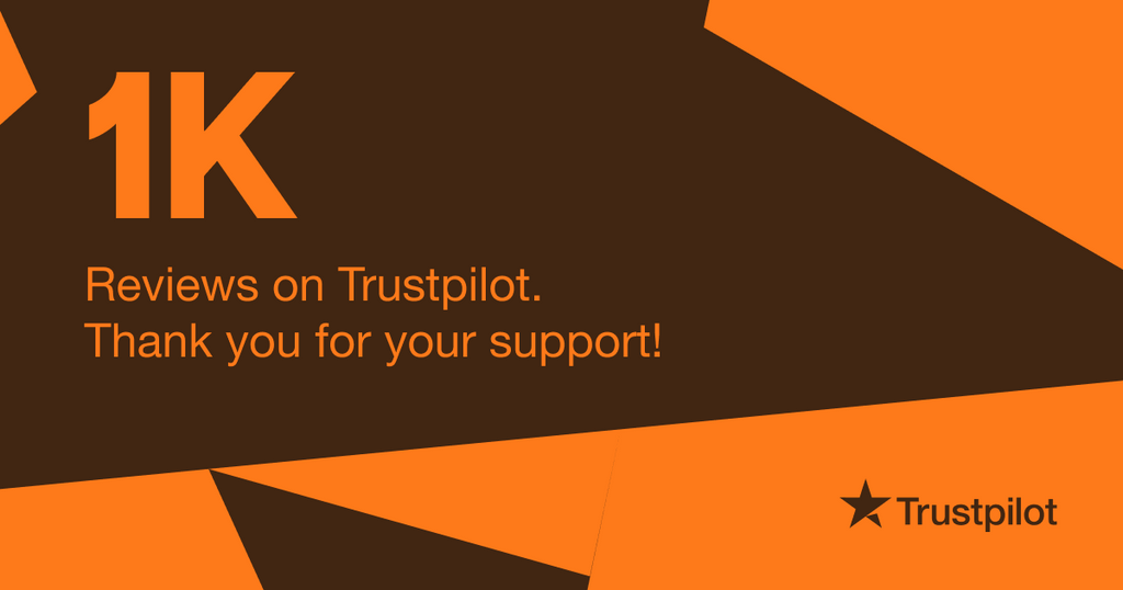 1,000 Trustpilot Reviews!