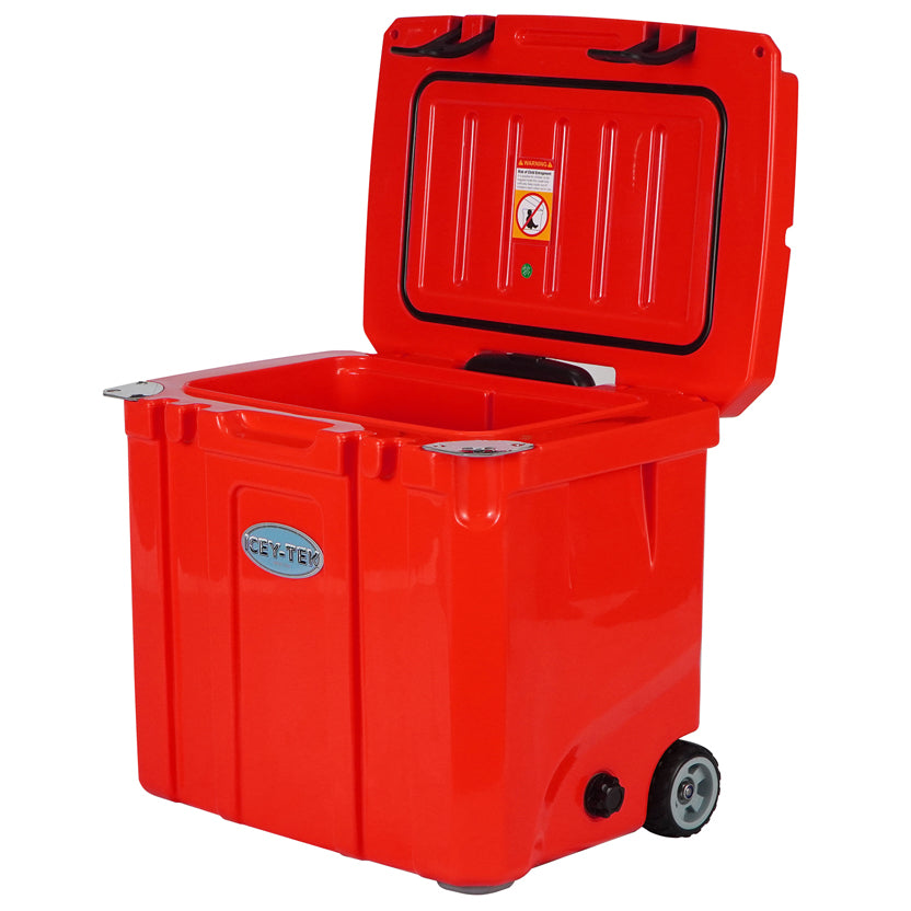 Icey-Tek 35 Litre Cool Box With Wheels - Candy Red