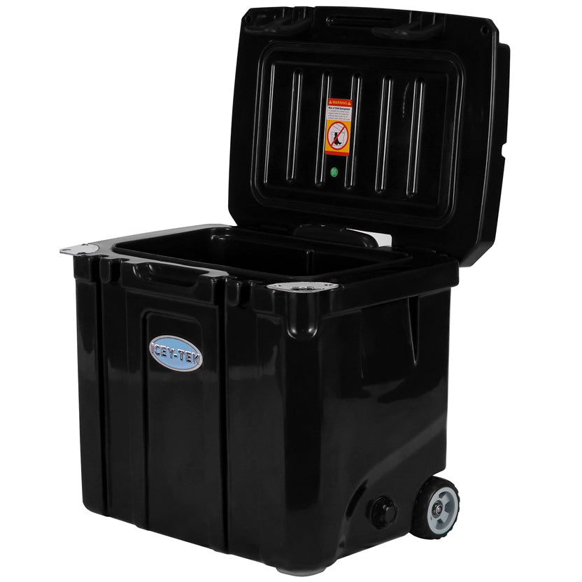 Icey-Tek 35 Litre Cool Box With Wheels - Jet Black
