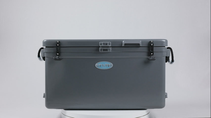 Icey-Tek 70 Litre Long Cool Box In Steel Grey