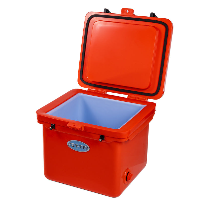 Icey-Tek 25 Litre Cube Cool Box In Flame Orange