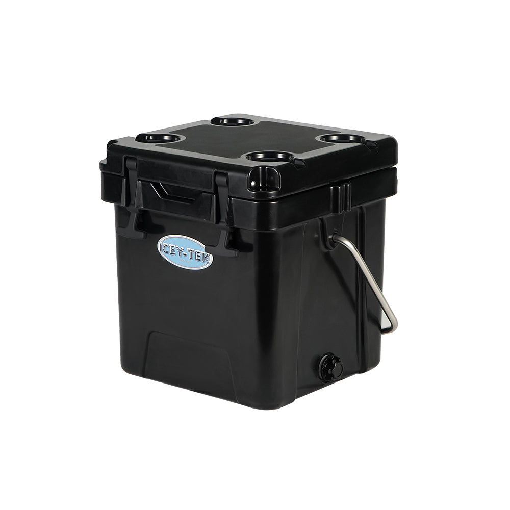 Icey-Tek 18 Litre Cube Cool Box With Handle - Jet Black