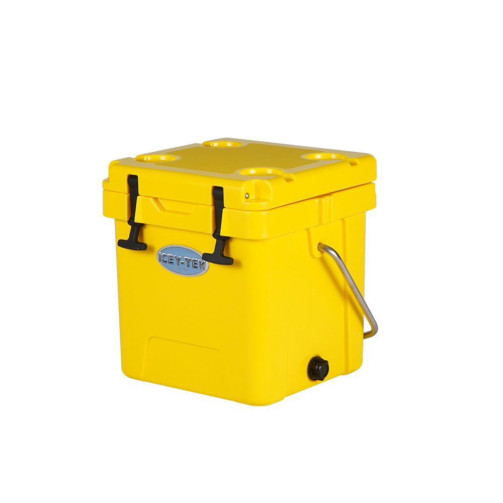 Icey-Tek 18 Litre Cube Cool Box With Handle - Sunshine Yellow