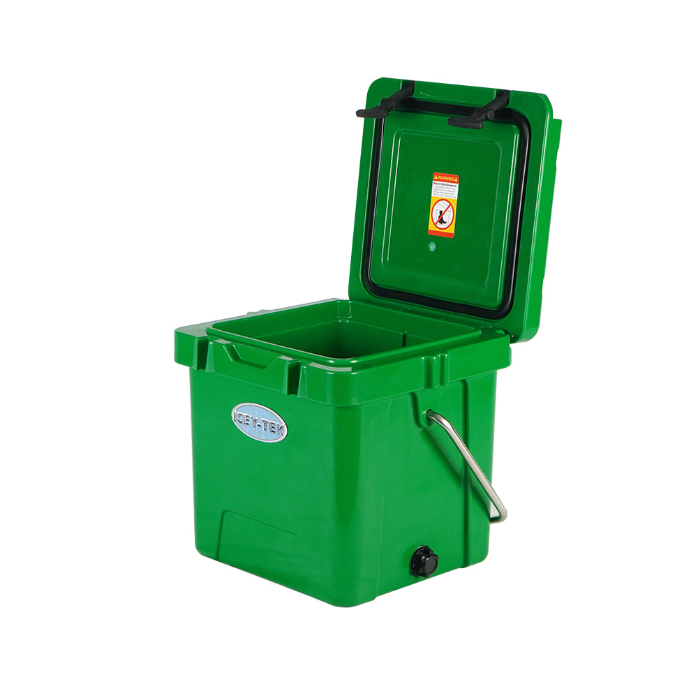 Icey-Tek 18 Litre Cube Cool Box With Handle - Forest Green