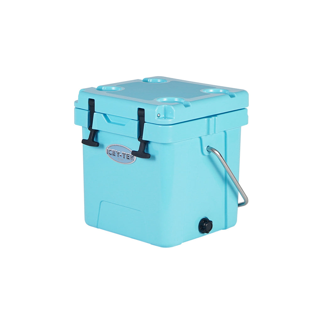 Icey-Tek 18 Litre Cube Cool Box With Handle - Baby Blue