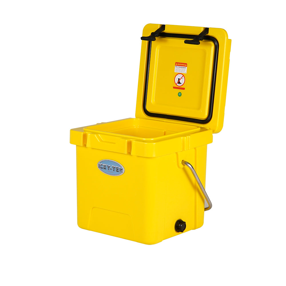 Icey-Tek 18 Litre Cube Cool Box With Handle - Sunshine Yellow