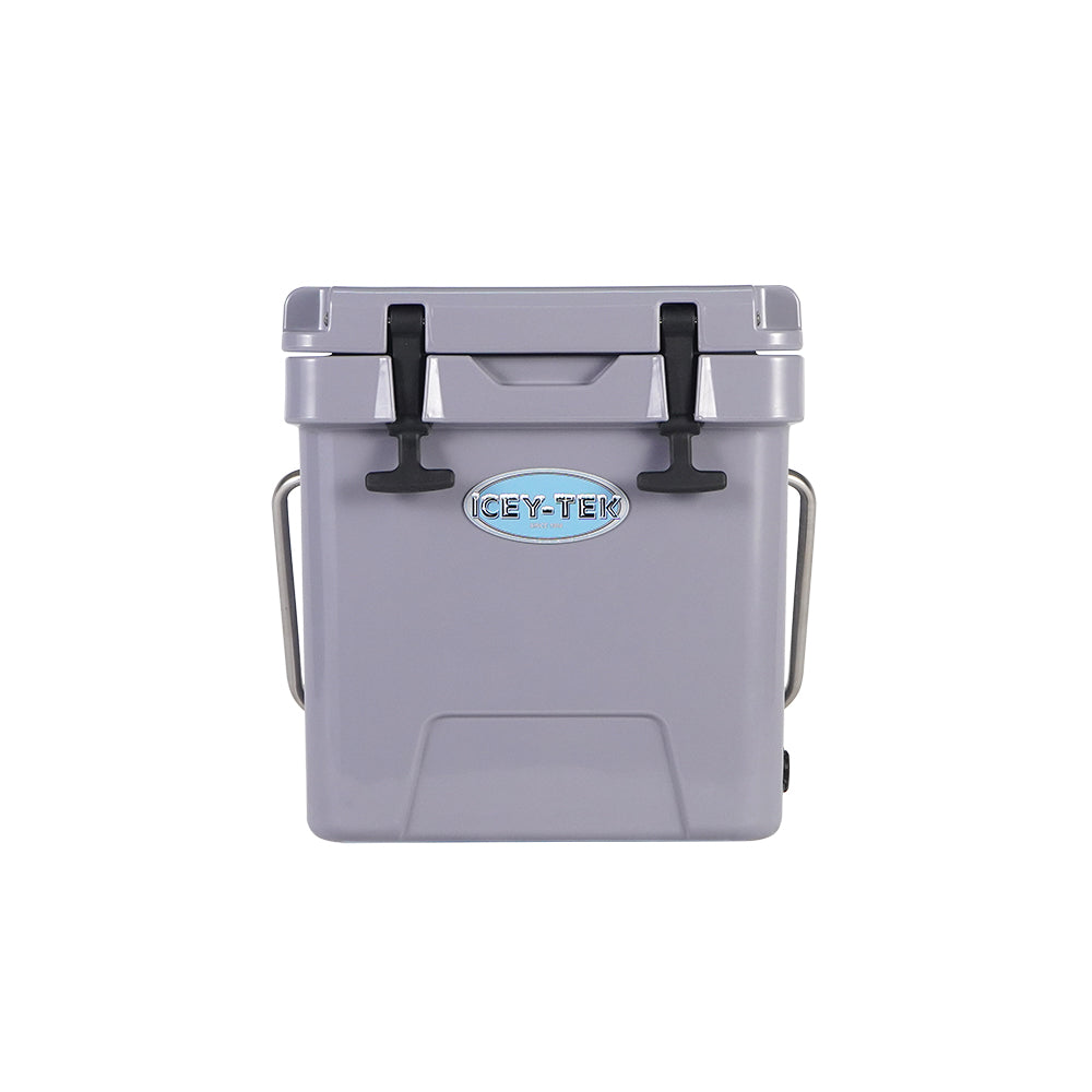 Icey-Tek 18 Litre Cube Cool Box With Handle - Steel Grey