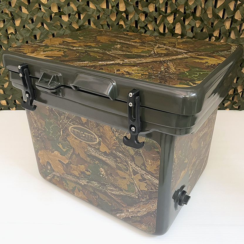 Icey-Tek 40 Litre Cube Cool Box In Woodland Camo