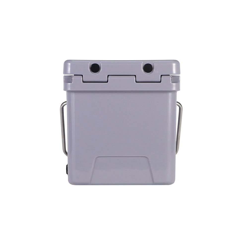 Icey-Tek 18 Litre Cube Cool Box With Handle - Steel Grey