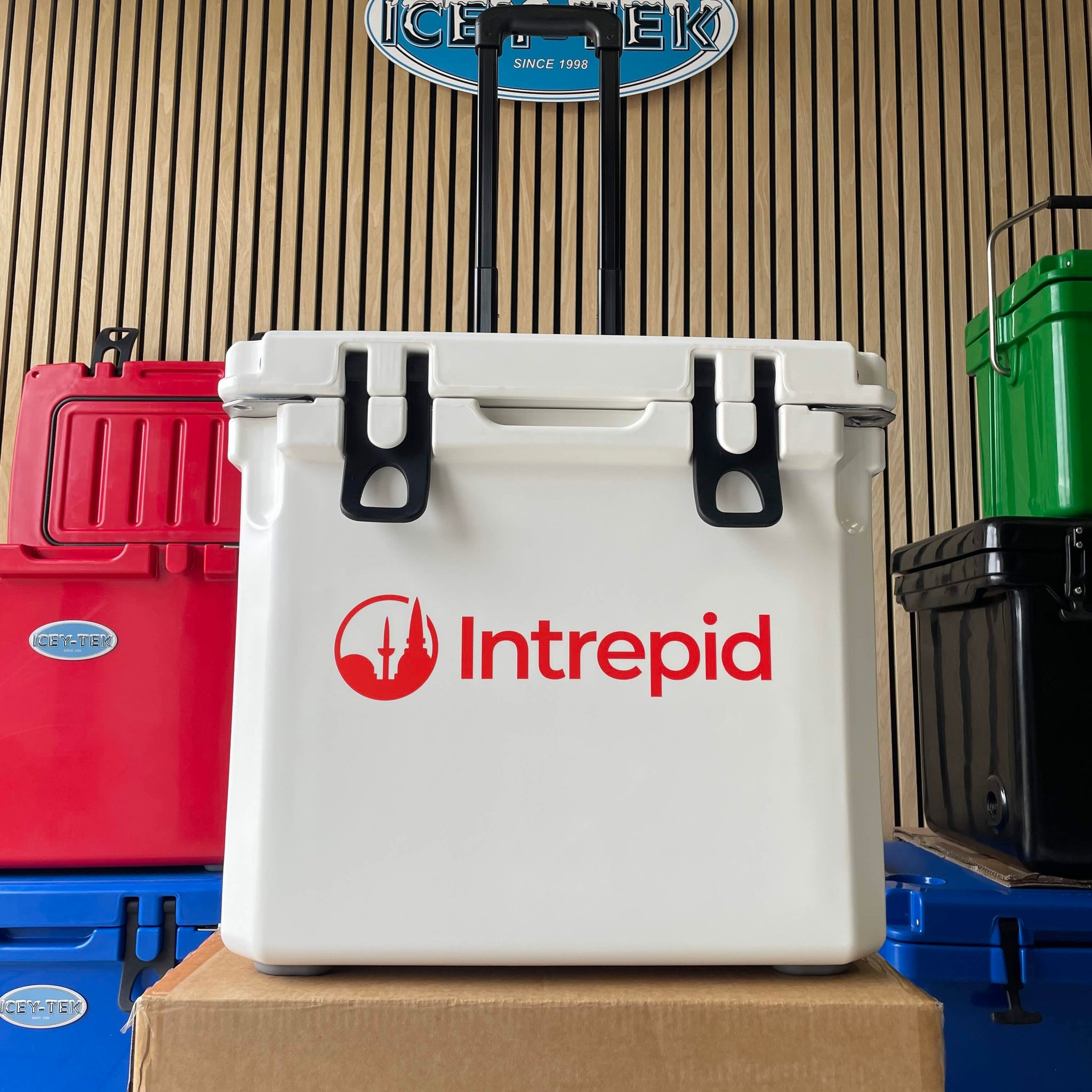 Branded and customised Icey-Tek Cool Boxes for business and