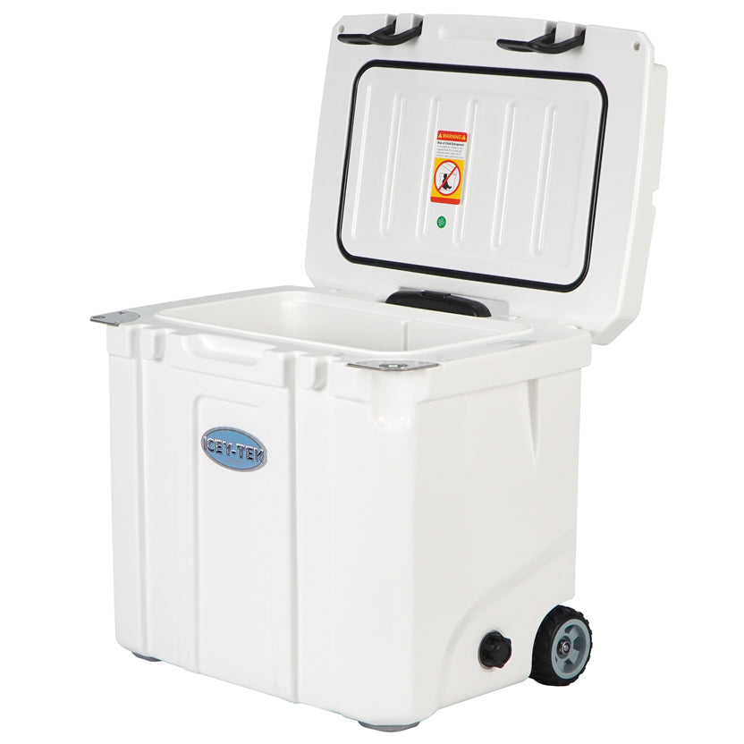 Icey-Tek 35 Litre Cool Box With Wheels - Ice White