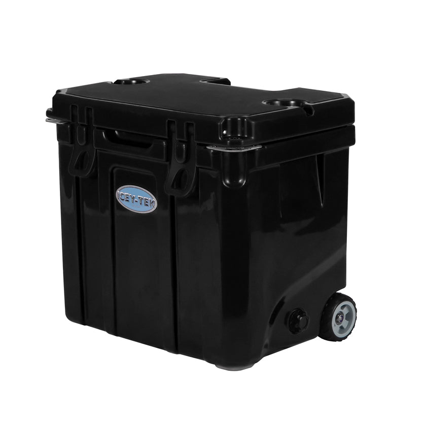 Icey-Tek 35 Litre Cool Box With Wheels - Jet Black