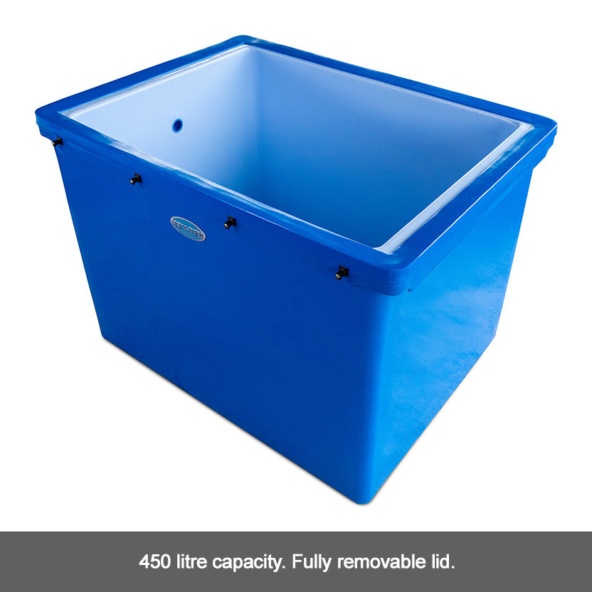 450 litre capacity. Fully removable lid.    
