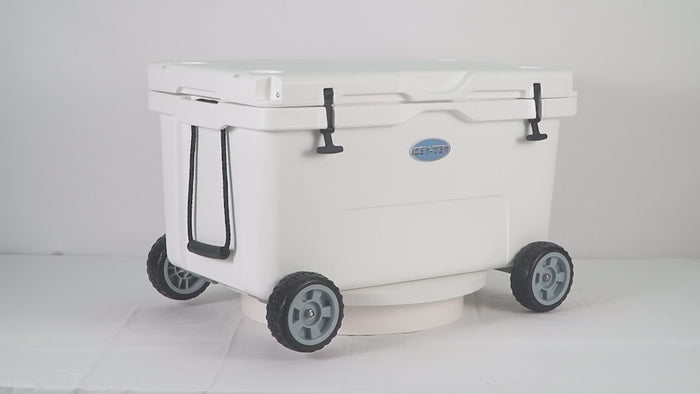Icey-Tek 85 Litre Cool Box With Wheels - Ice White