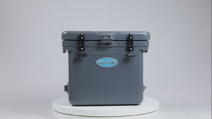 Icey-Tek 40 Litre Cube Cool Box In Steel Grey