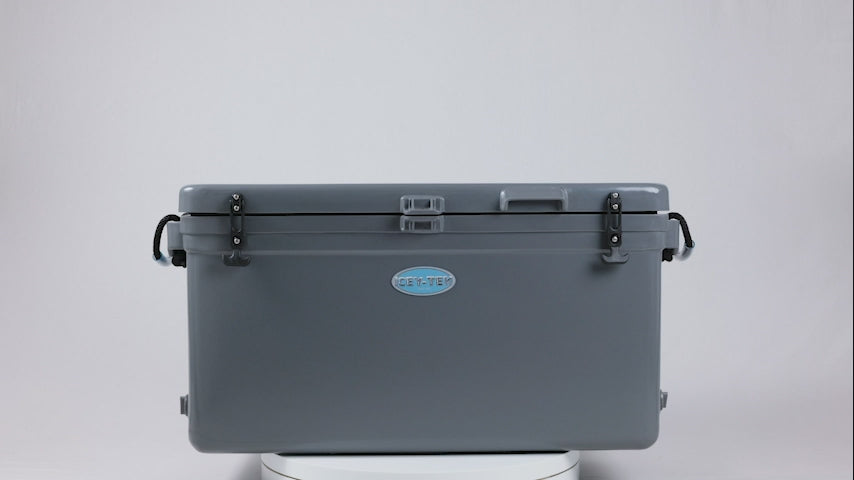 Icey-Tek 90 Litre Long Cool Box In Steel Grey