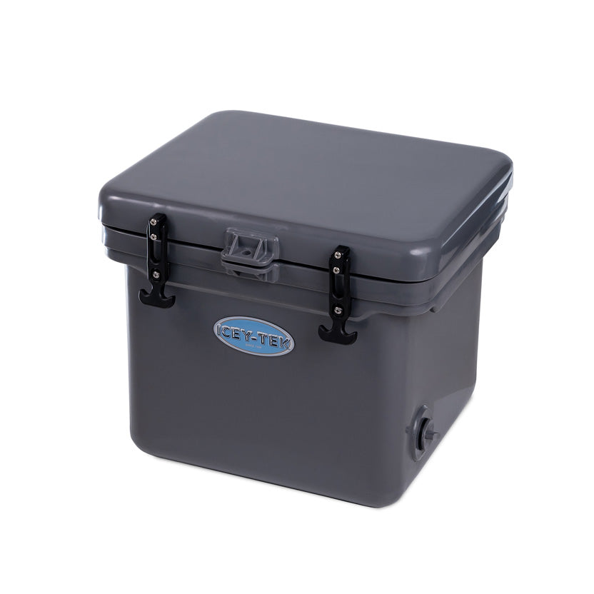 Icey-Tek 25 Litre Cube Cool Box In Steel Grey