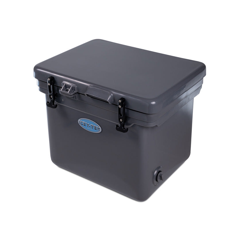 Icey-Tek 40 Litre Cube Cool Box In Steel Grey