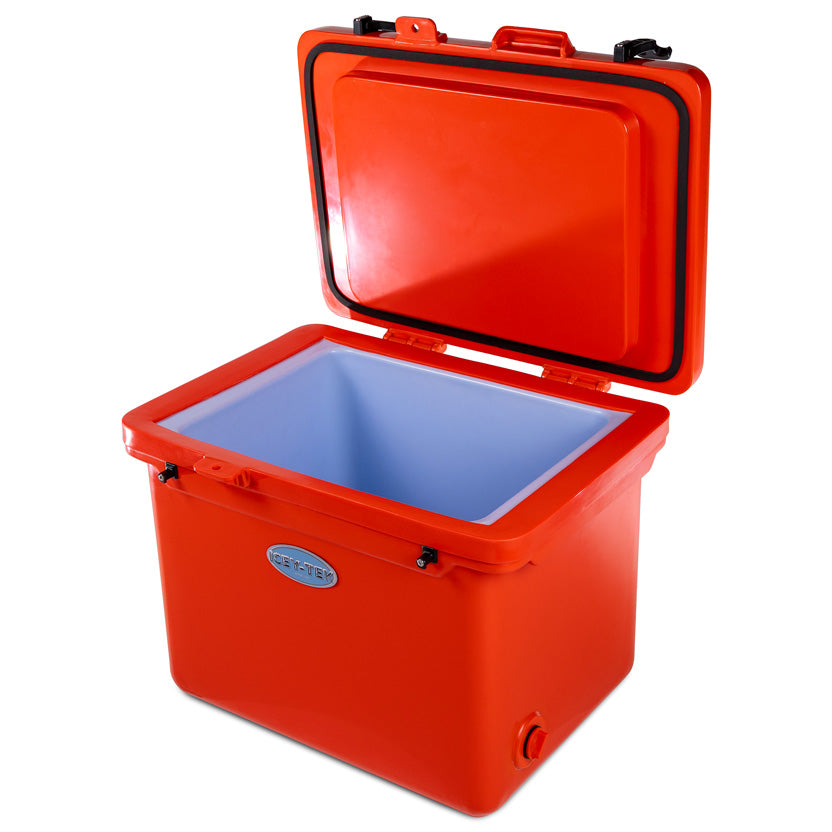 Icey-Tek 55 Litre Cube Cool Box In Flame Orange