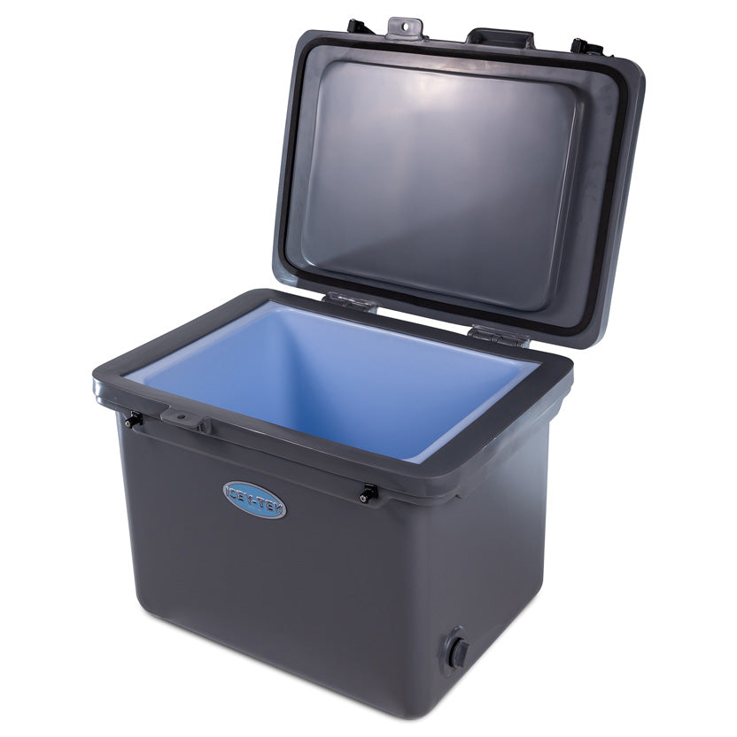 Icey-Tek 55 Litre Cube Cool Box In Steel Grey