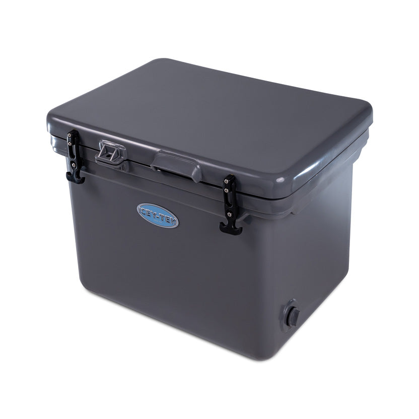 Icey-Tek 55 Litre Cube Cool Box In Steel Grey