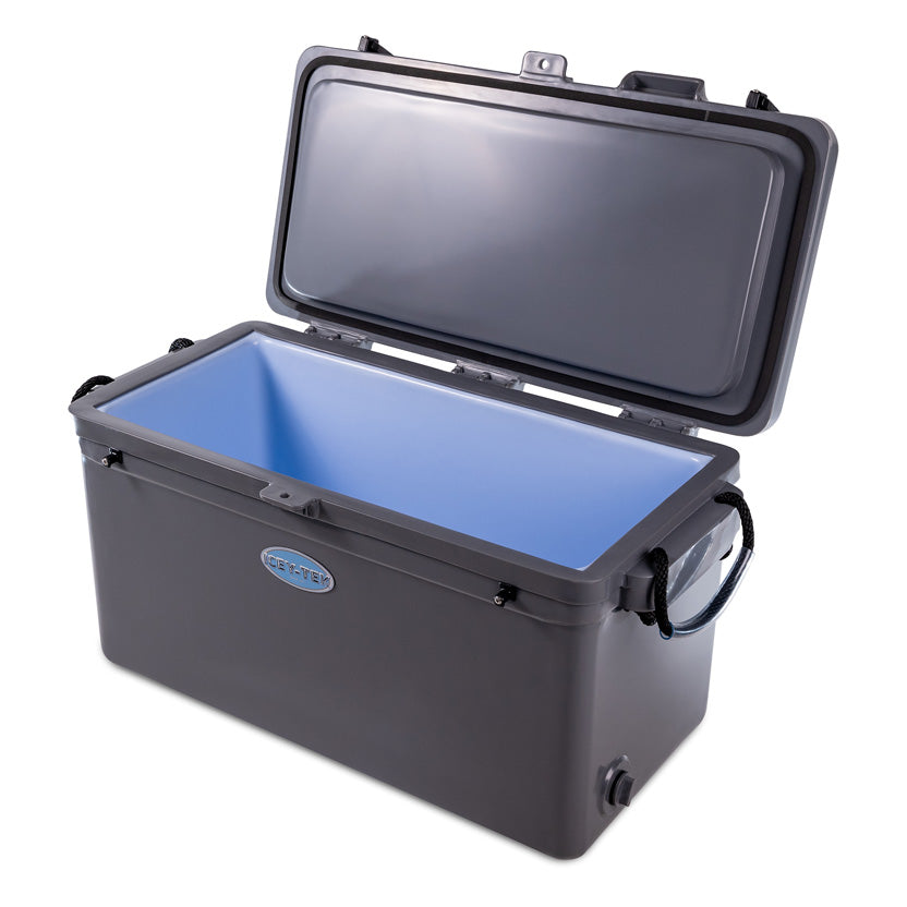 Icey-Tek 70 Litre Long Cool Box In Steel Grey