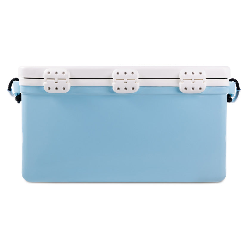 Icey-Tek 90 Litre Long Cool Box In Baby Blue + White
