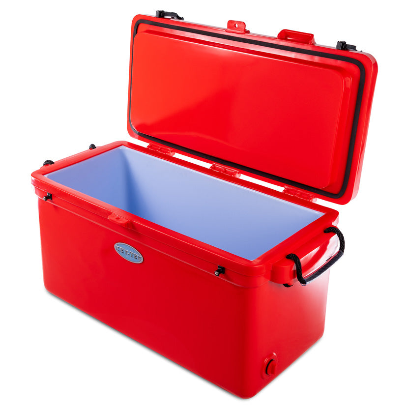 Icey-Tek 90 Litre Long Cool Box In Candy Red