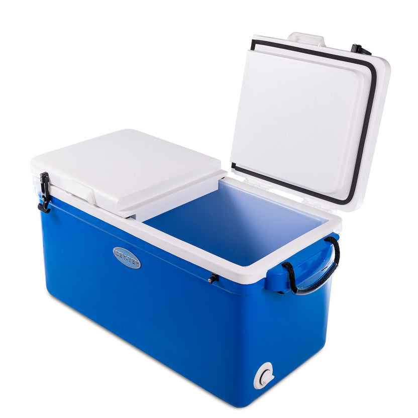 Products Icey-Tek 90 Litre Dual Lid Long Cool Box