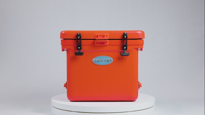 Icey-Tek 40 Litre Cube Cool Box In Flame Orange