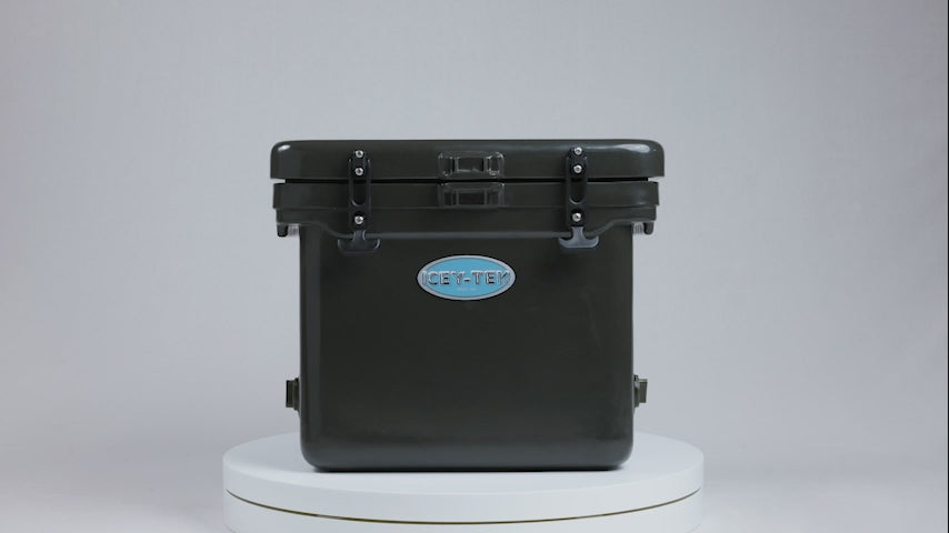 Icey-Tek 25 Litre Cube Cool Box In Dark Khaki