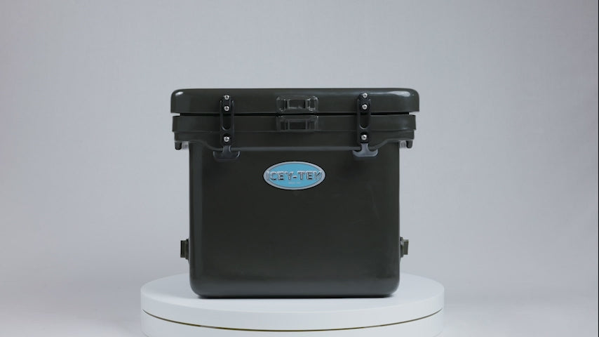 Icey-Tek 40 Litre Cube Cool Box In Dark Khaki